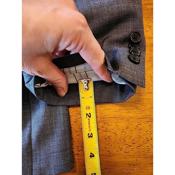 Lauren Ralph Lauren 46L Sports Coat Blazer Gray Jacket 2 Button Wool - Picture 9 of 10